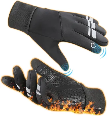 Produktbild von Winterhandschuhe Herren Damen Touchscreen Fahrradhandschuhe Winter rutschfeste Wasserfest Handschuhe Laufhandschuhe zum Radfahren Klettern Joggen Skifahren£šM£©
