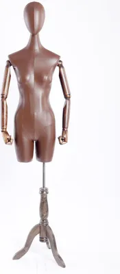 Immagine prodotto di B-17T-G Donna Copertina in Pelle finta in marrone Torso del sarto Uomo Donna Testa d'uovo Braccia e Fine in legno regolabile