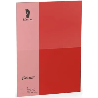 Produktbild von Doppelkarte Coloretti B6 hoch VE=5 Stück 225g/qm klatschmohn