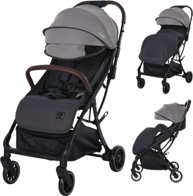Produktbild von Lorelli Minori - automatisch zusammenklappbarer Kinderwagen bis 22 kg | Grau