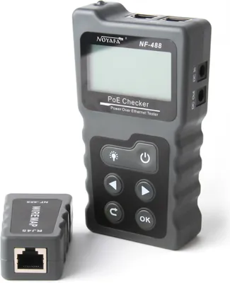 Immagine prodotto di Verificatore PoE, tester del cavo di rete, strumento di verifica del cavo di rete, strumento di verifica PoE, verificatore PoE, test PoE, cercatore di linea