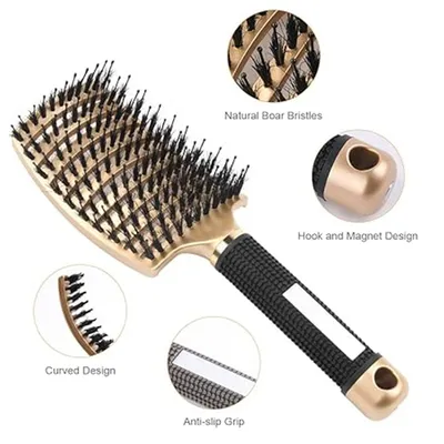 Produktbild von Haarbürste Haarbürste, Profi Entwirrungsbürste mit Griff, Haarbürste ohne Ziepen