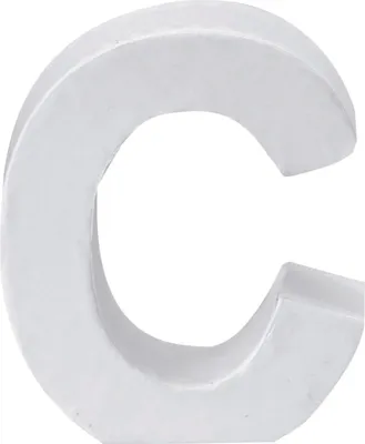 Produktbild von Papp Buchstabe C weiss 10 x 3,5cm
