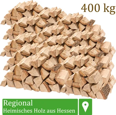 Produktbild von Palivové dřevo Palivové dřevo Dub 400 kg Pro kamna a krb Ohnivá mísa Gril Palivové dřevo Polena Dřevo 25 cm sušené v peci Flameup