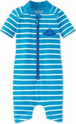 Produktbild von Schiesser Babys Jungen Bade Baby-Jumpsuit blau 86/92