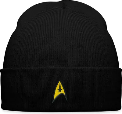 Produktbild von Spreadshirt Star Trek The Original Series Besatzung Logo Stick Bestickte Wintermütze, One size, Schwarz