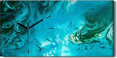 Produktbild von Wandbild Leinwand Bilder mit Uhr Geräuschlos 60x30 Malerei Abstrakte Kunst - schwarze Hände