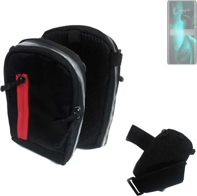 Produktbild von K-S-Trade Outdoor Gürteltasche Holster Umhängetasche kompatibel mit Lava Blaze Curve schwarz Handy Tasche Case travelbag Schutz Hülle Handy Hülle