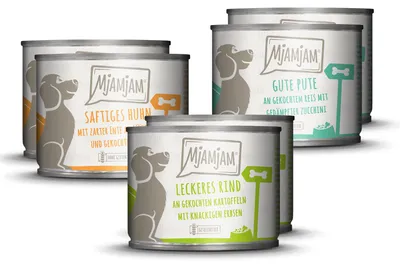 Obrázok produktu pre MjAMjAM 6x200g mix balenie mokrého krmiva pre psy rôzne druhy bez obilnín