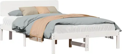Obrázok produktu pre Rám postele Biela 120 x 190 cm Masívne borovicové drevo