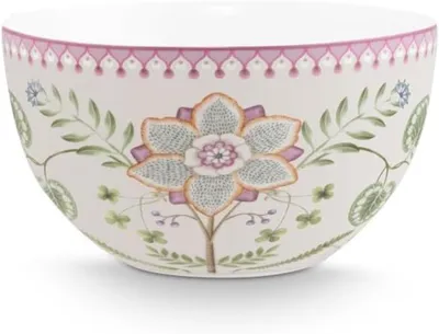 Immagine prodotto di Ciotola per insalate - Ciotola per dolci - Ciotola per servire i pasti - Design creativo e colorato - 18 cm - Bianco/Colorato