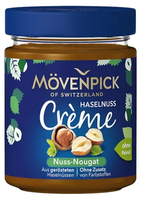 Image de Crème à tartiner Mövenpick aux noisettes et au nougat 300g