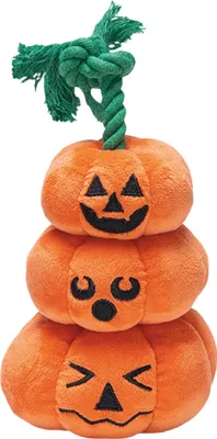 Produktbild von Beeztees Hundespielzeug Halloween Kürbis mit Seil orange