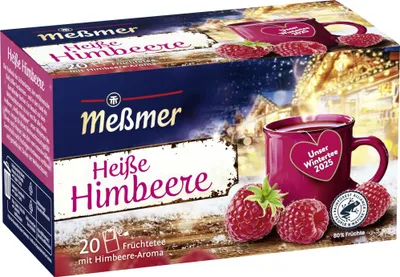 Obrázek produktu pro Meßmer Zimní čaj Horká malina 20x2,25g intenzivně ovocné balení 45g