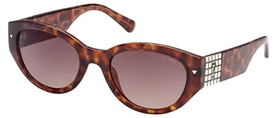 Produktbild von Trendige braune Sonnenbrille für Damen mit Kontrastdetails