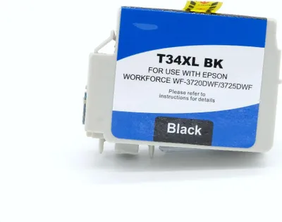 Produktbild von black Tinte/Tintenpatrone 4.2-C13T34714010-BULK kompatibel mit Epson C13T34714010 [ T3471 ]  Seiten: 1.100