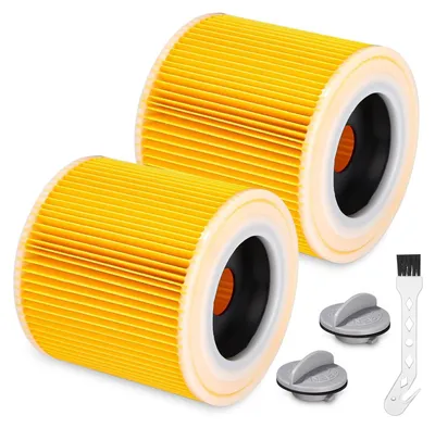 Produktbild von 2 Filter Für Kärcher Staubsauger,Patronen Filter Kompatibe Mit Kärcher WD3,WD2,WD1,MV3,MV2,A,K,KNT,NT,VC 3 P Extension KIT Ersetzt 6.414-552.0,6.414-772.0,6.414-547.0