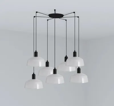 Image de TATAWIN M Lampe à suspendre 7 lumières Blanc 20340-119-7L