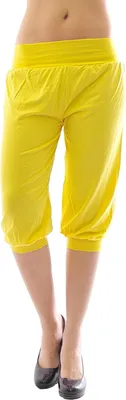 Produktbild von Harem Harems Aladin Pump Hose Capri 3/4 hoher Bund Leggings Leggins Baggy Sommer gelb S