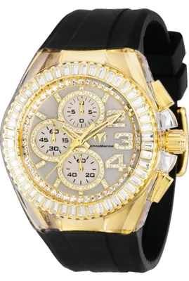Obrázok produktu pre TechnoMarine Cruise TM-121028 Pánske Hodinky - Quartz Hnací Mechanizmus - Nerezová Oceľ so Zlatým Ciferníkom - 45 mm