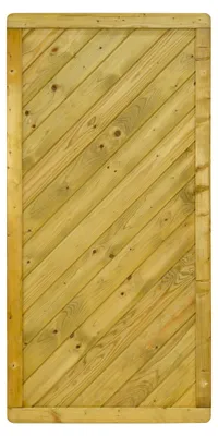 Produktbild von Ligna Gard Dichtzaun Bern gerade 90x180 cm Holzzaun Fichte Kesseldruckimprägniert 38x68 mm Rahmen