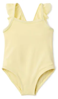 Productafbeelding van A. Essentials Baby, badpak voor meisjes, met ruches, lichtgeel, 12 maanden