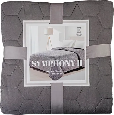 Immagine prodotto di Copriletto trapuntato moderno Symphony II 170x210 cm grigio