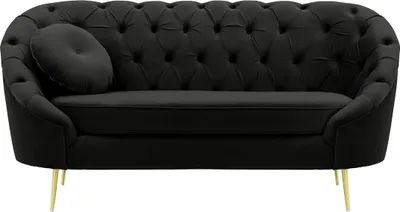 Produktbild von Gestepptes Zweisitzer-Sofa Kooper - schwarz - Velluto 20