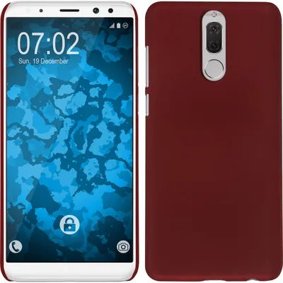 Produktbild von PhoneNatic Case kompatibel mit Huawei Mate 10 Lite - Hülle rot gummiert Hard-case Cover