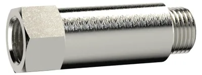Produktbild von Riegler Verlängerungsstück, lang, G 1/8 a., G 1/8 i., SW14, MS v., L=22mm