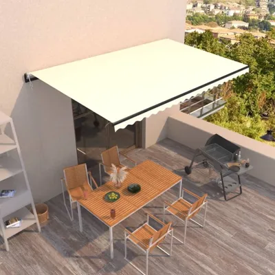 Produktbild von Markise Automatisch Einziehbar 500x300 cm Creme 3069147