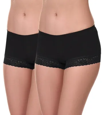 Produktbild von Merry Style Damen Boxershorts MSGAB55 (Schwarz-1 (2Pack), 36 (Herstellergröße: S))