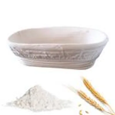 Produktbild von LAYBA Gärkorb oval 1 Stück aus Rattan, Banneton Brotkorb für Sauerteig, Hefeteig, Brot backen, Teiggare und Backzubehör