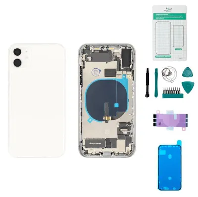Produktbild von iPhone 11 Gehäuse mit Backcover Weiß - Set