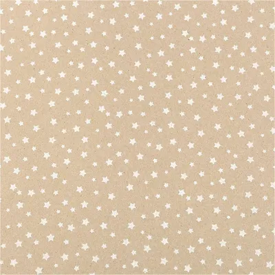 Weihnachtsgeschenkpapier natur 1 Rolle 0,7x2m Geschenkpapier Geschenkpapierrollen Dekopapier Sterne