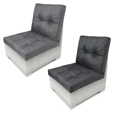 Obrázok produktu pre Sedací vankúš 40 x 40 cm na ratanové sedenie | Vodotesný lounge vankúš RATTAN: tmavosivý