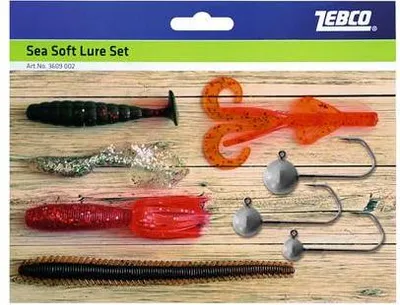 Produktbild von Zebco Sea Soft Lure Set Jigköpfe Gummiköder