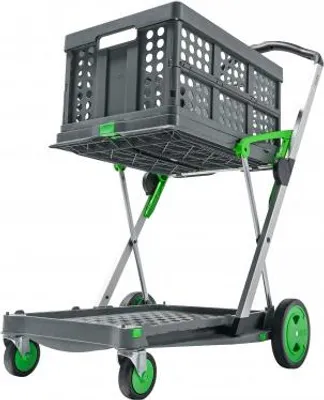 Image de Chariot pliant Clax équipé d'une caisse pliable 60 kg - FIM - 805010691