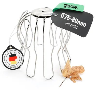 Produktbild von greate Dachrinnen Laubschutz Verzinkt 75 bis 80mm einstellbar - Fallrohrschutz als Regenrinnen Laubschutz