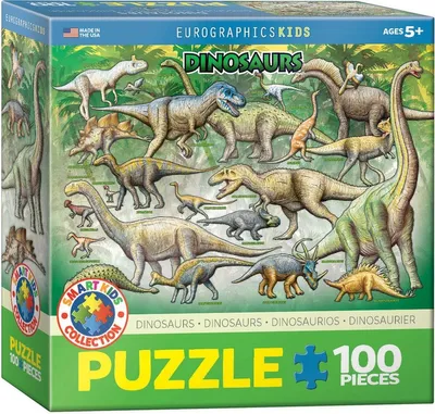 Obrázok produktu pre Eurographics Smartkids Dinosaury – vzdelávacie puzzle pre deti od 7 rokov, 100 dielov