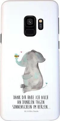 Produktbild von Mr. & Mrs. Panda Samsung Galaxy S9 Handyhülle Elefant Biene - Weiß - Geschenk, Liebesbeweis, Hochzeitsgeschenk, Hülle, Liebesspruch, Cover, Liebe, Lustige Sprüche