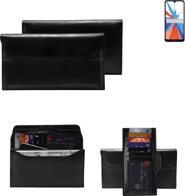 Produktbild von K-S-Trade Handy Hülle kompatibel mit Huawei Y7 2019 Schutz Hülle Tasche Schutz Case Handytasche Kunstleder schwarz, 1x