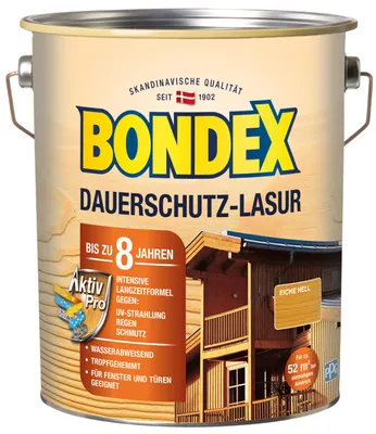 Produktbild von Bondex Dauerschutz Lasur 4 L eiche hell