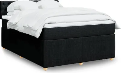 Produktbild von Möbel Boxspringbett mit Matratze Schwarz 140x200 cm Stoff - Klassische Bettrahmen 3287488