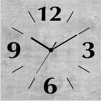 Produktbild von ARTland Wanduhr auf Alu Funkuhr - schwarzer Zeiger Grauer Betonoptik Größe: 30x30 cm