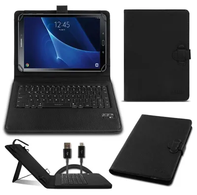 Produktbild von Tastatur Hülle Bluetooth Keyboard Tasche Samsung Galaxy Tab A6 10.1 QWERTY Cover