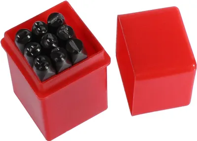 Produktbild von Schlagzahlen Schlagbuchstaben SET Schlagstempel Prägestempel Einschlagzahlen Zahlen 9-tlg. 4mm