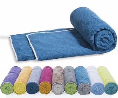 Produktbild von Famanu Mikrofaser Handtuch Reisehandtuch Sporthandtuch - extra saugfähig - leicht & antibakteriell - 120x60cm - blau-grün