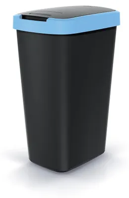 Produktbild von Keden Compacta Q Mülleimer mit Schwing- und Klappdeckel 45L, NSAB45 Schwarz
