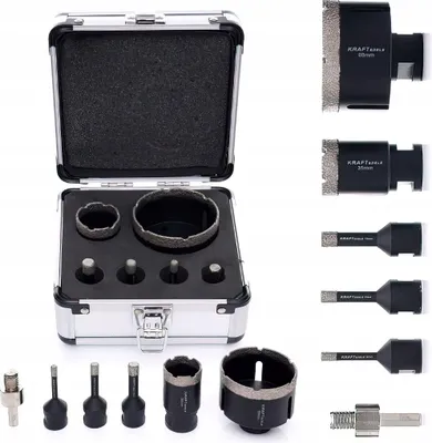 Zdjęcie produktu dla Zestaw Otwornic Diamentowych Kraft&Dele 6 sztuk 6-68 mm